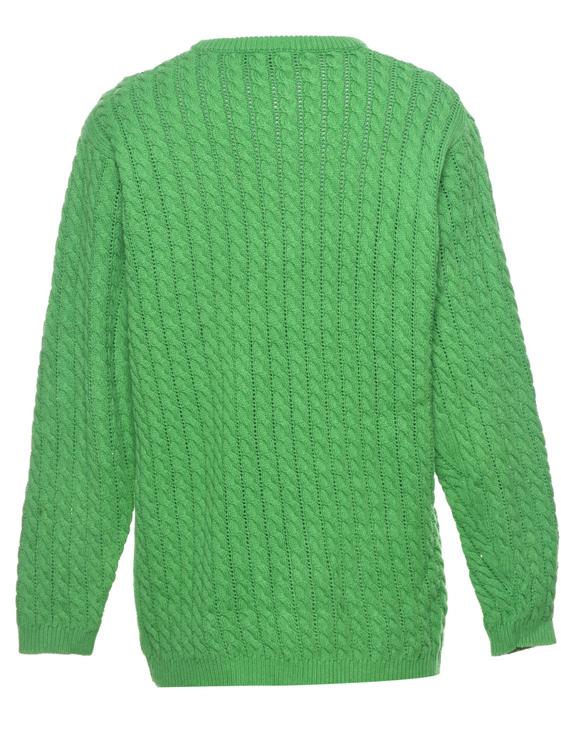 Cable Knit Jumper - M