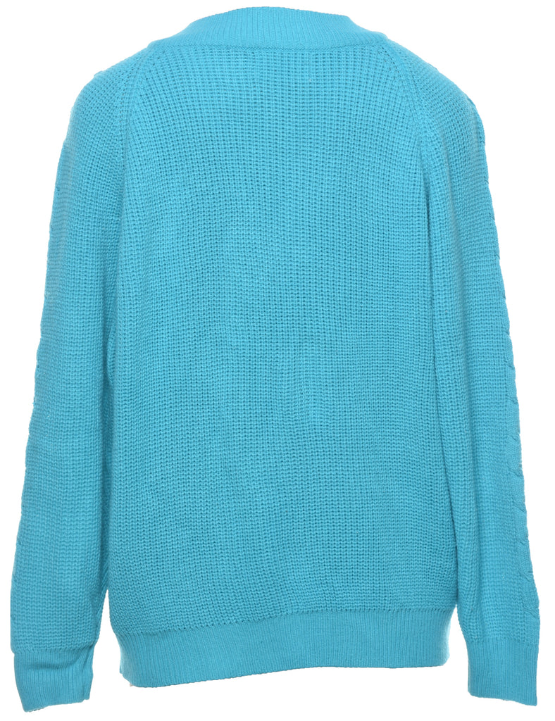 Cable Knit Jumper - L
