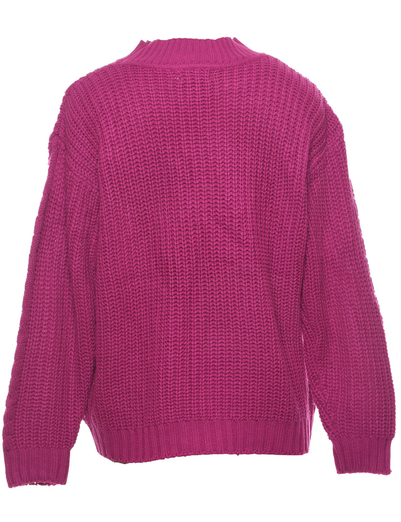 Cable Knit Jumper - M