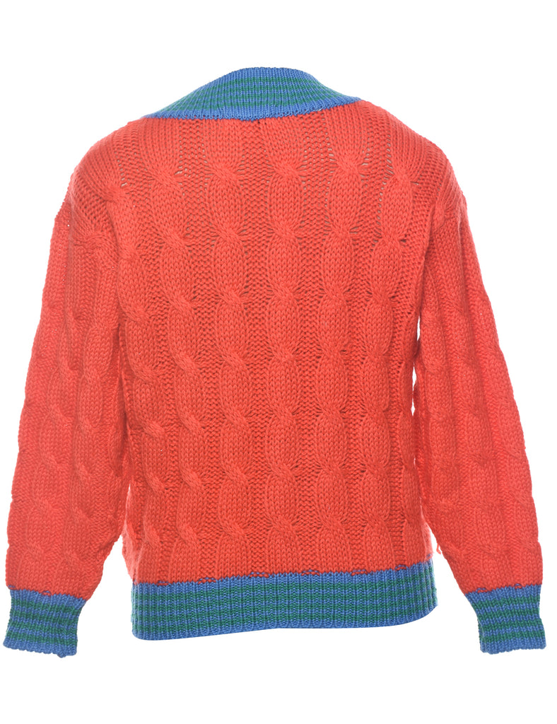 Cable Knit Jumper - M