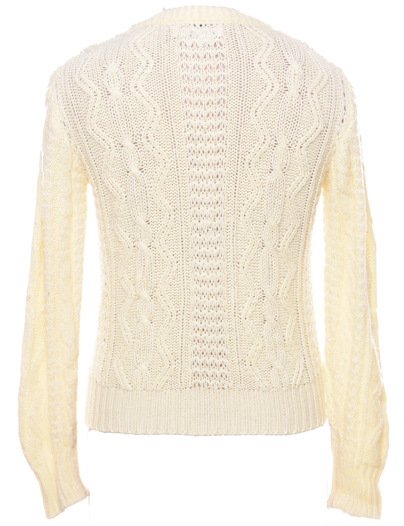 Cable Knit Jumper - M