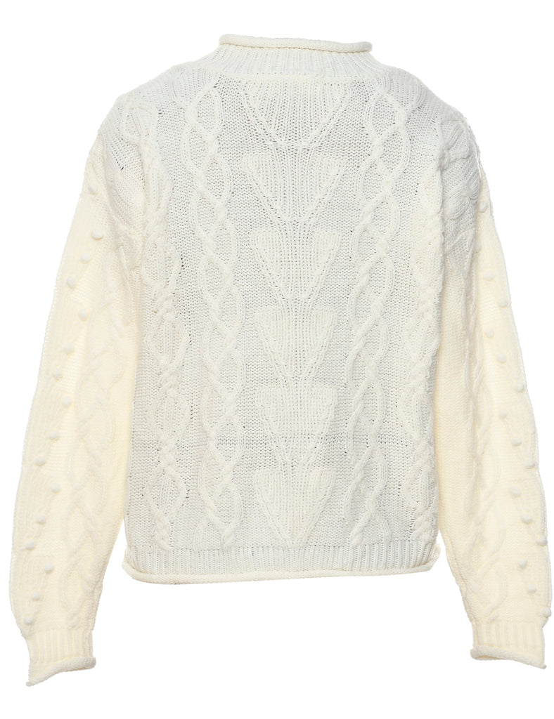 Cable Knit Jumper - M