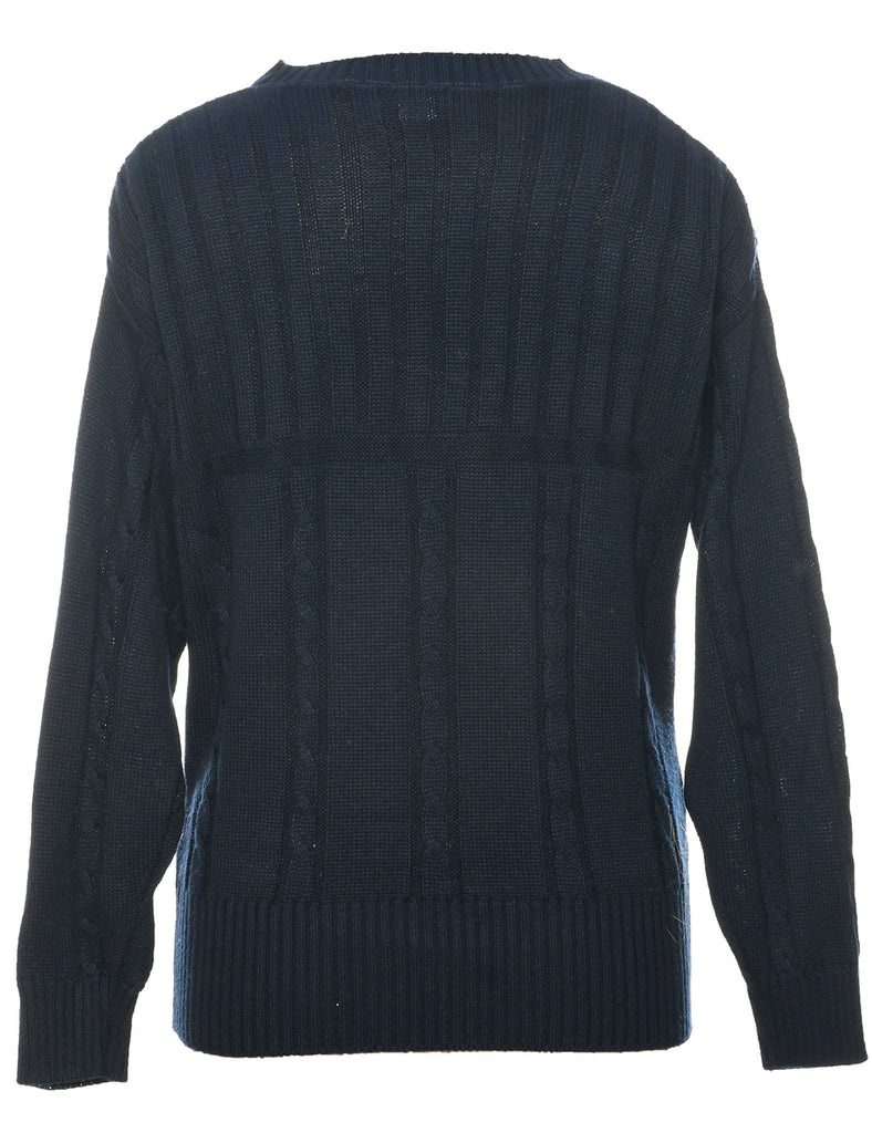 Cable Knit Jumper - L