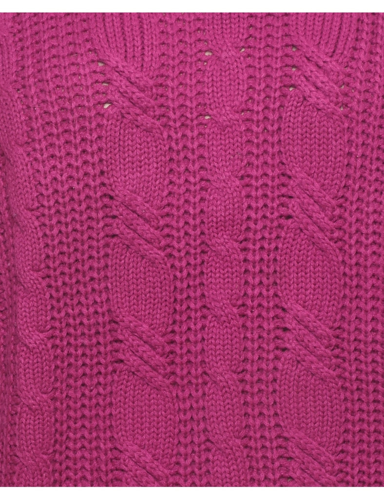 Cable Knit Jumper - M