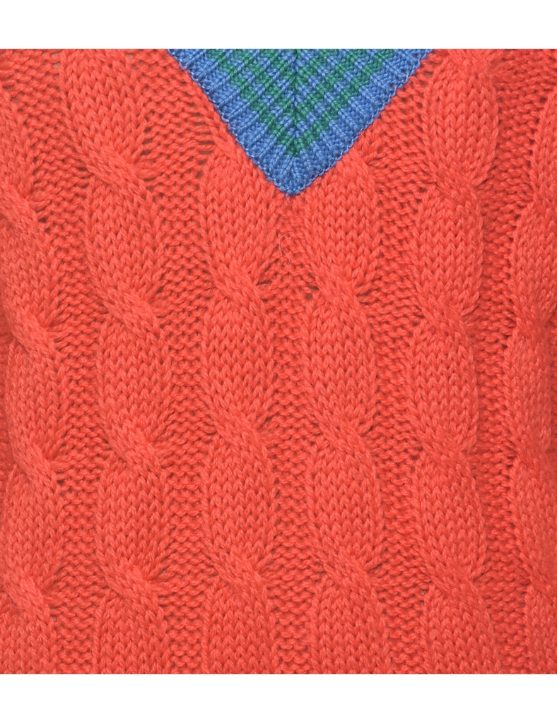 Cable Knit Jumper - M