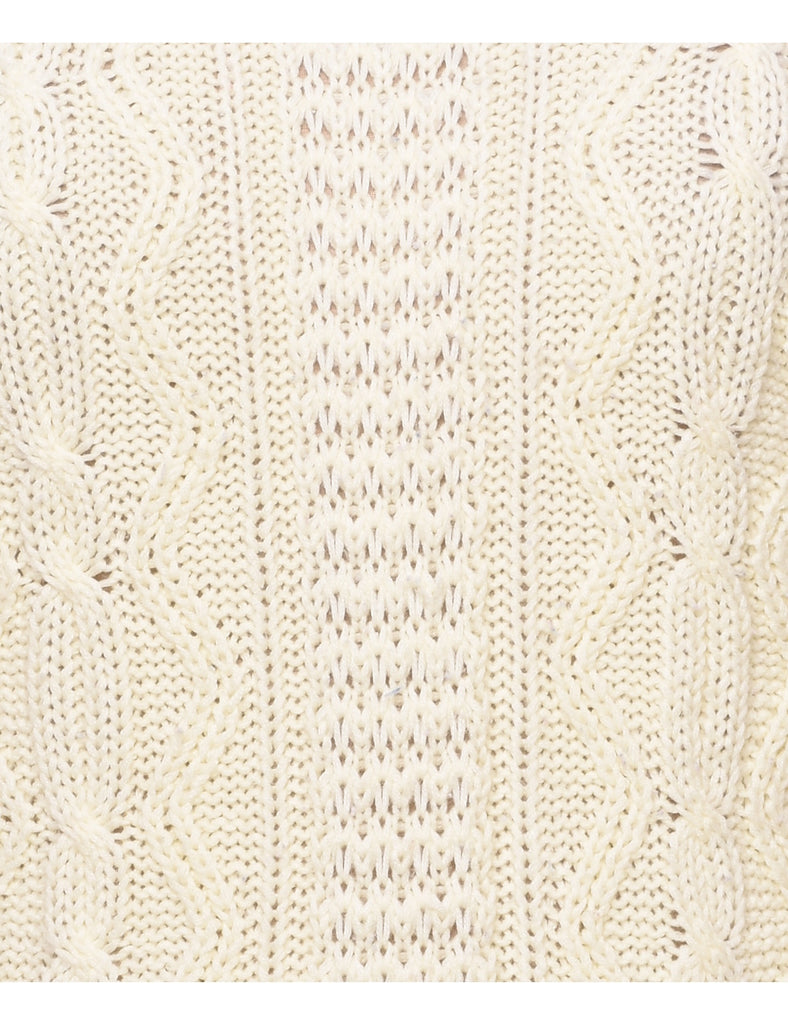 Cable Knit Jumper - M