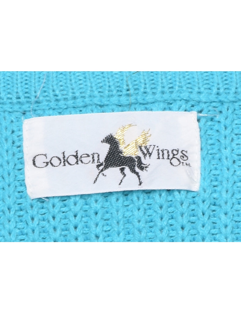 Cable Knit Jumper - L