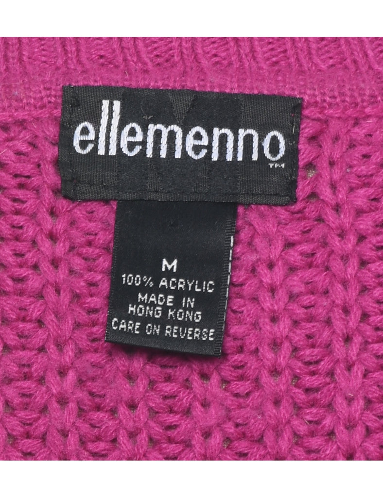 Cable Knit Jumper - M