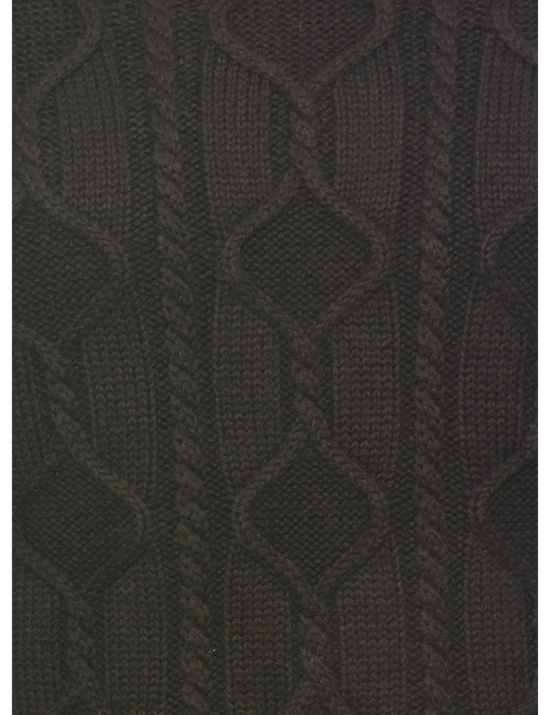 Cable Knit Turtleneck Jumper - M