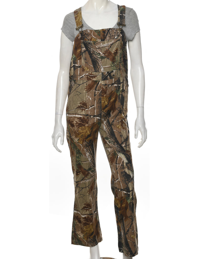 Camouflage Print Dungarees - W36 L30