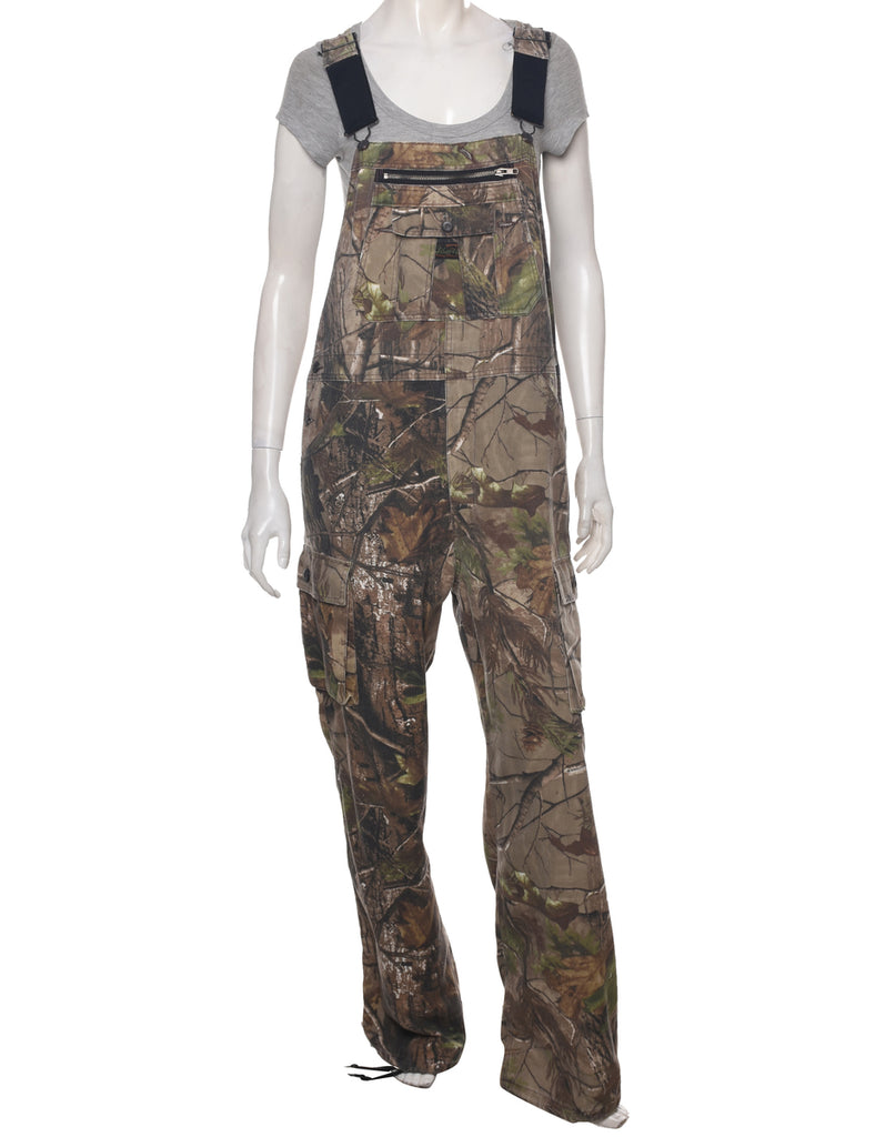 Camouflage Print Dungarees - W37 L30