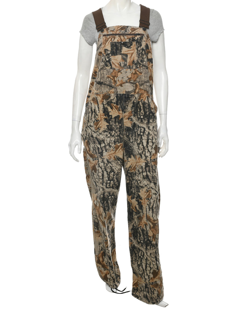 Camouflage Print Dungarees - W39 L31