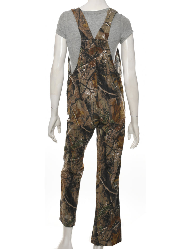 Camouflage Print Dungarees - W36 L30