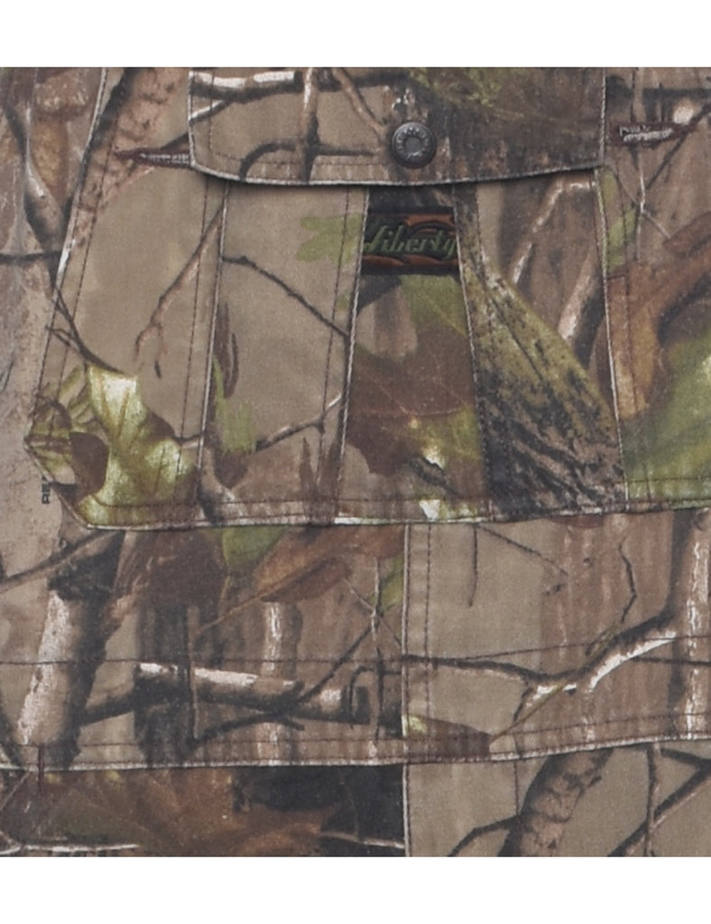 Camouflage Print Dungarees - W37 L30