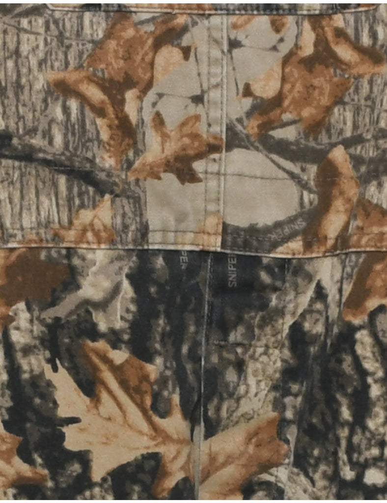 Camouflage Print Dungarees - W39 L31