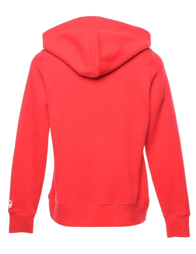 Canada Printed Red Hoodie - M