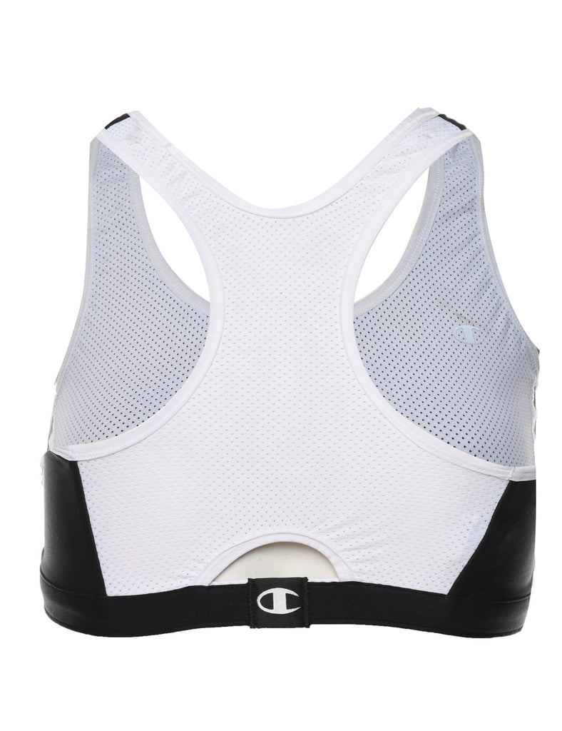 Champion Black & White Contrast Sports Bra - S