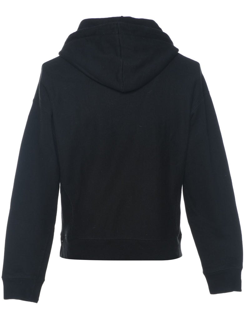 Champion Hooded Black Reverse Weave Sweatshirt - S