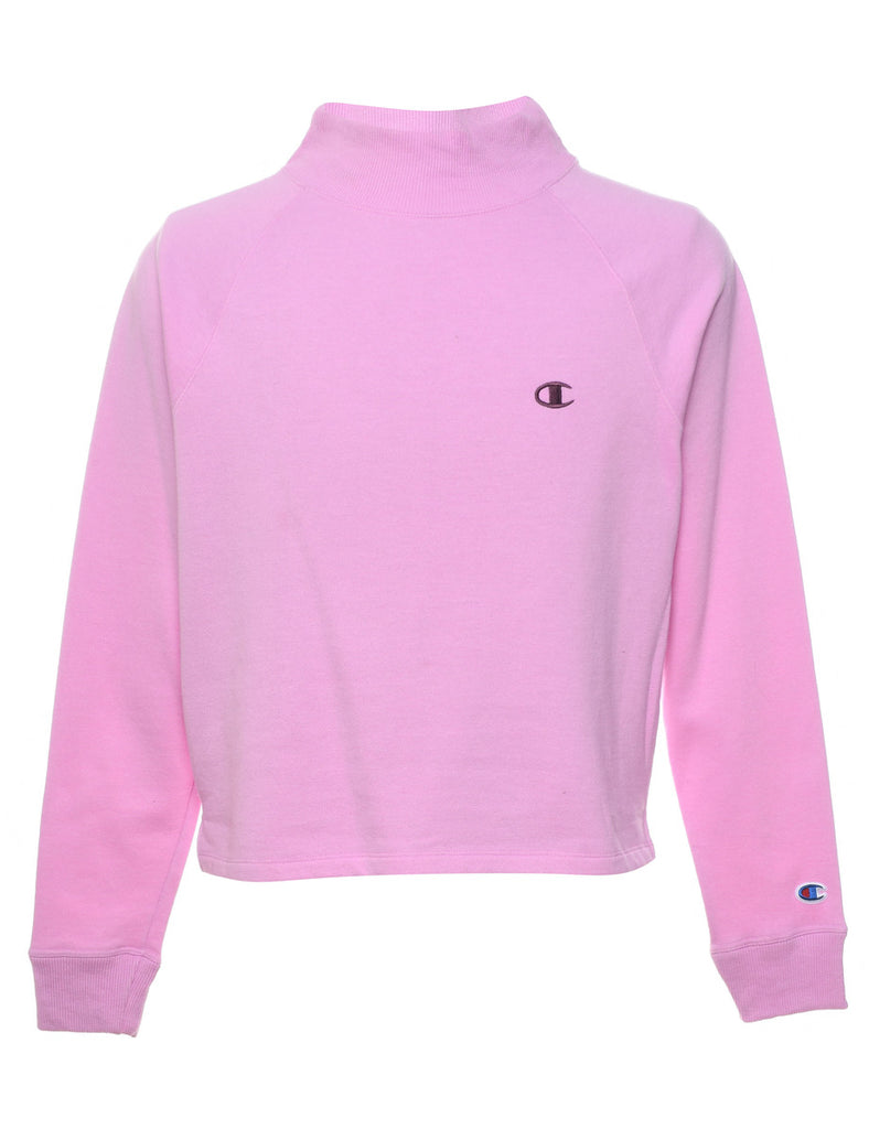 Champion Plain Lilac High-Neck Sweatshirt - S