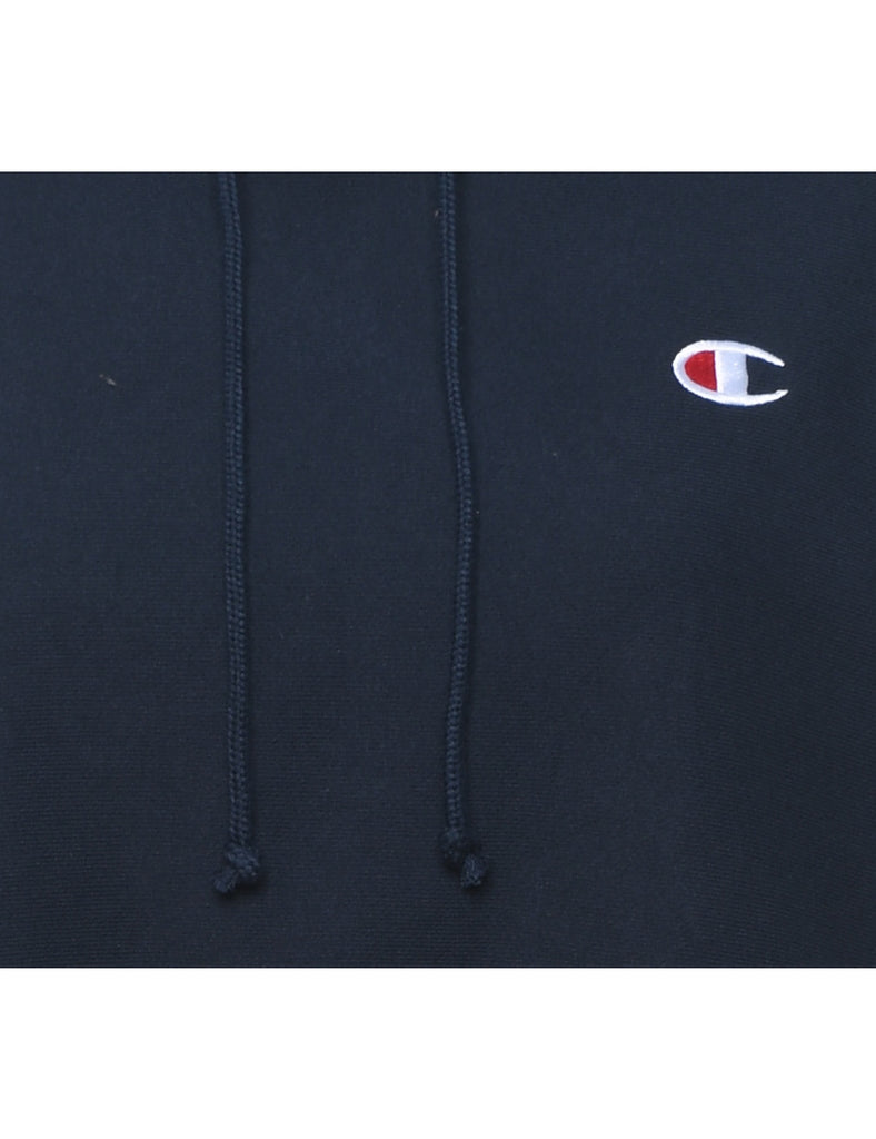 Champion Reverse Weave Navy Hooded Sweatshirt - L