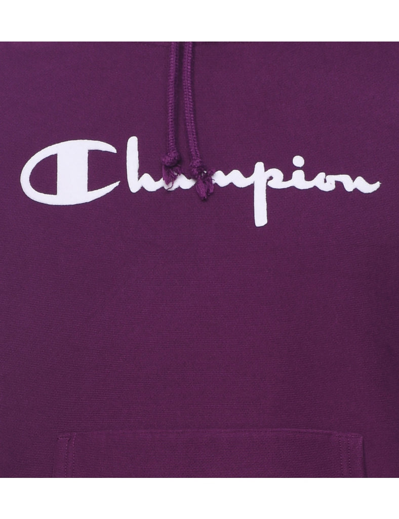 Champion Reverse Weave Purple Hoodie - L