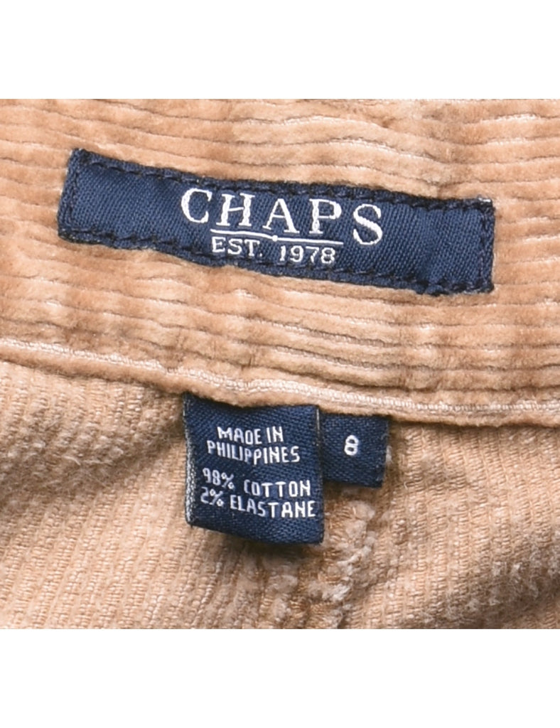 Chaps Light Brown Corduroy Trousers - W30 L29