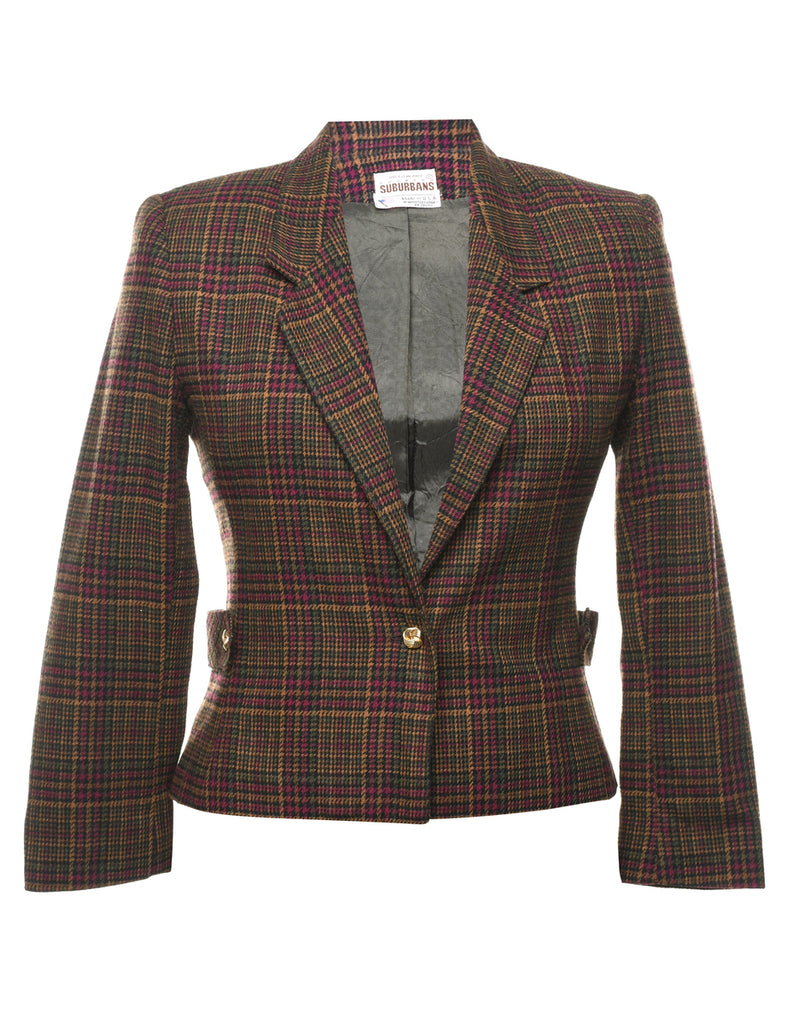 Checked Blazer - M