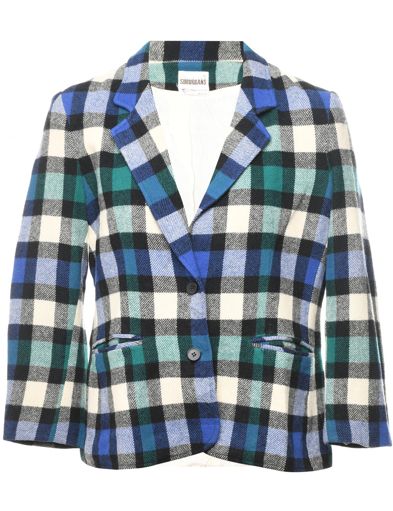 Checked Blazer - M
