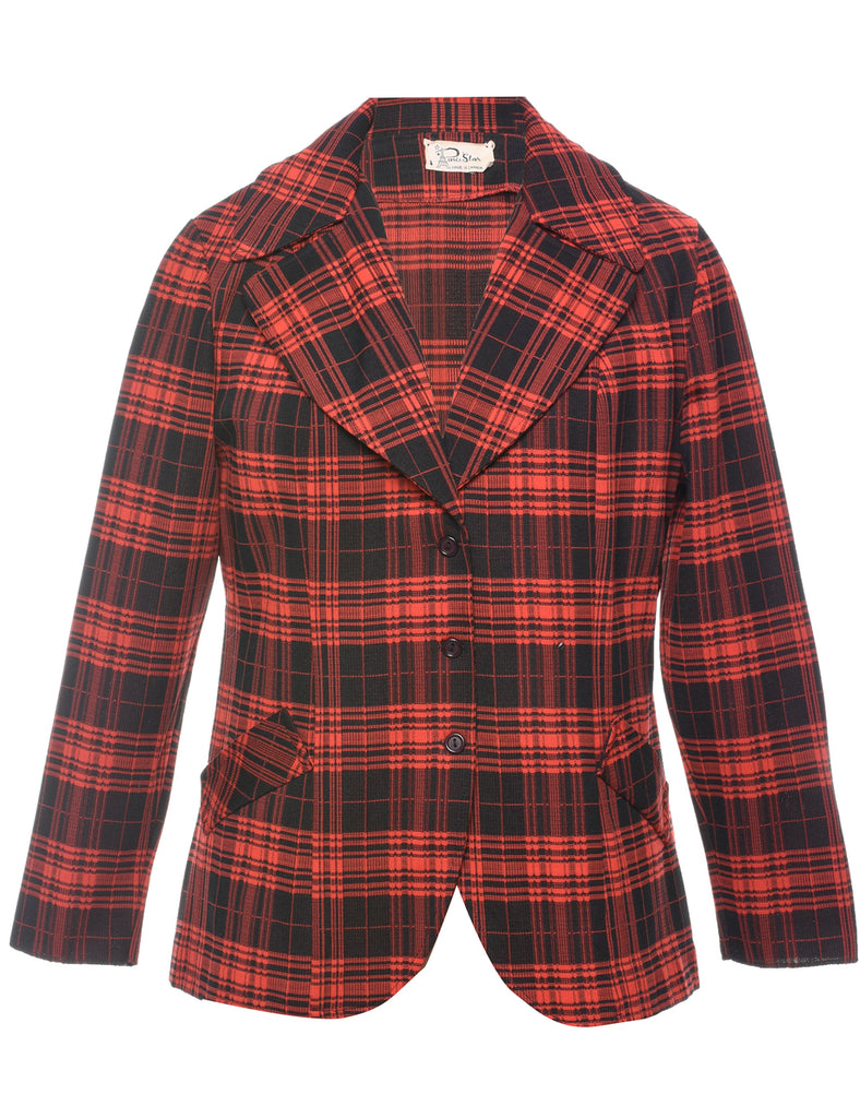 Checked Blazer - M