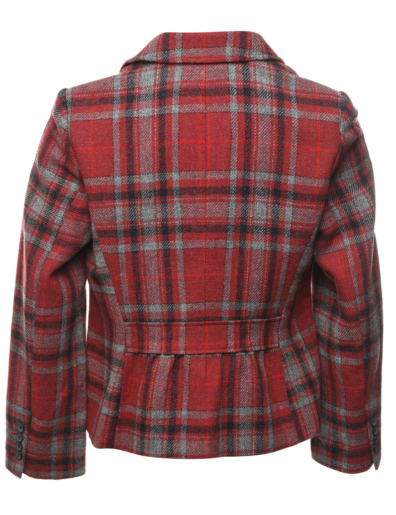 Checked Blazer - M