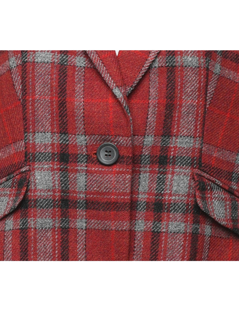 Checked Blazer - M