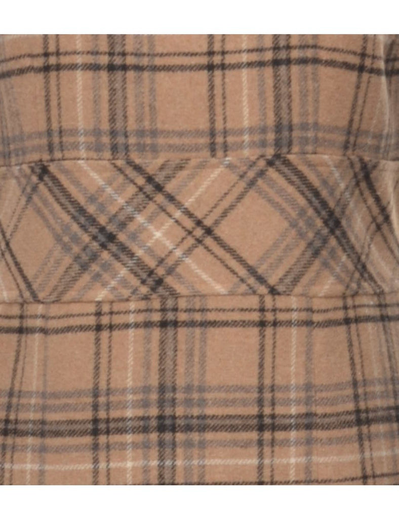 Checked Brown Dress - M