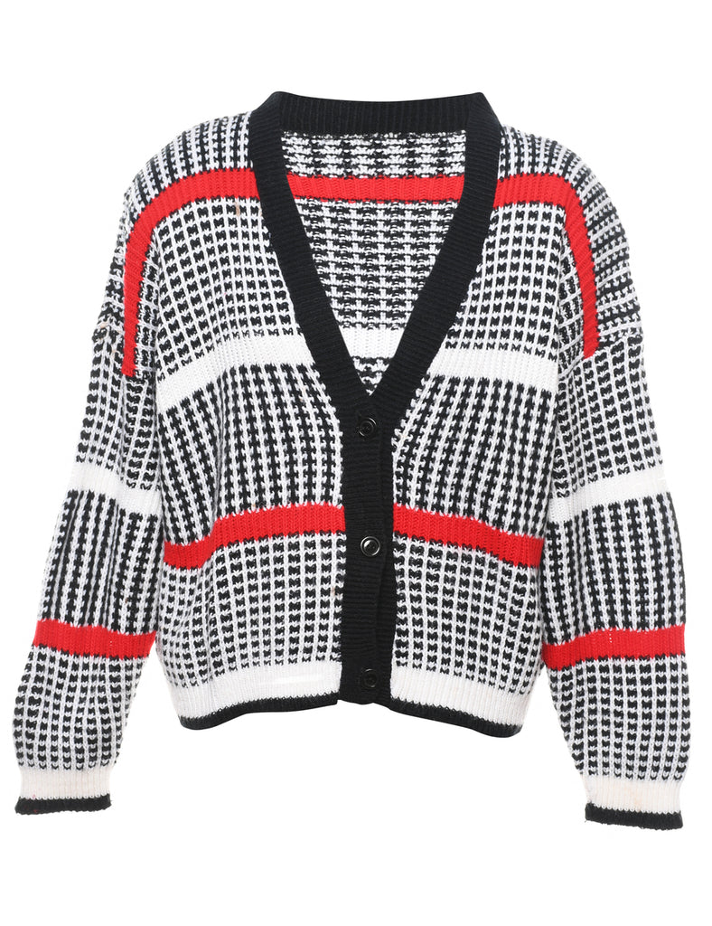 Checked Cardigan - L