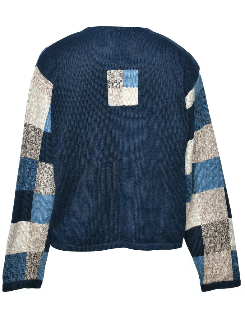 Checked Cardigan - M