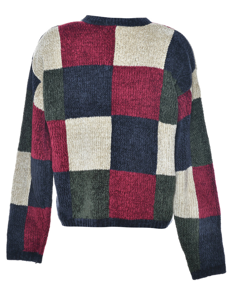 Checked Cardigan - M