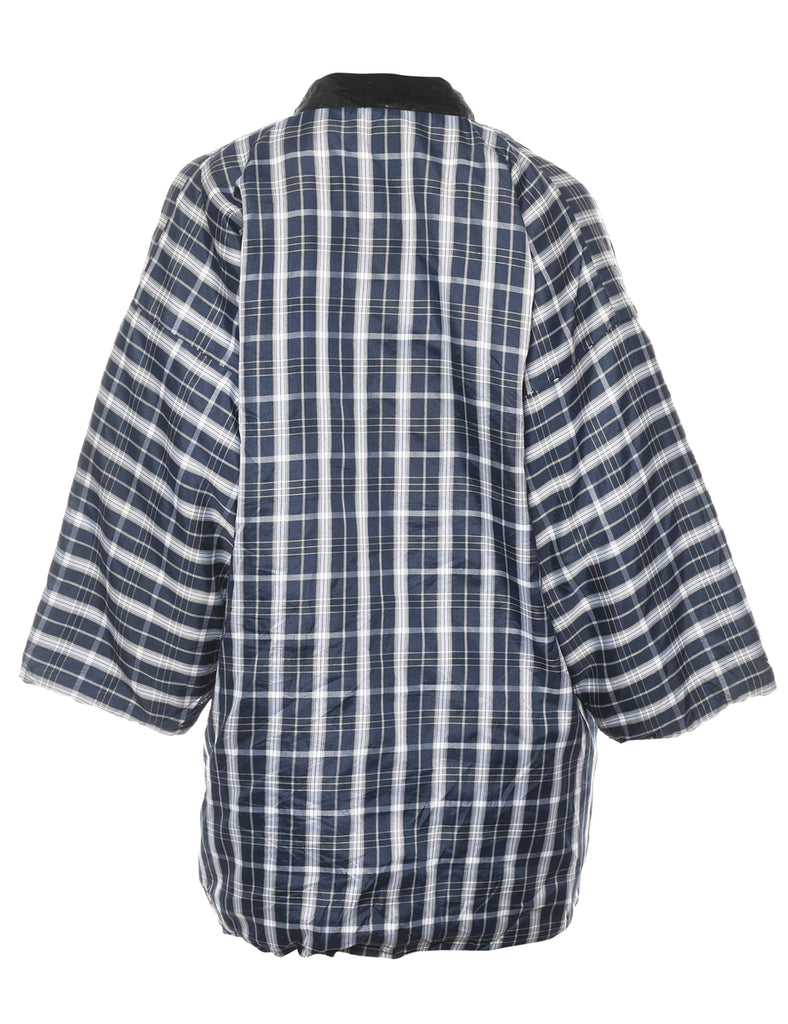 Checked Cropped Kimono - L