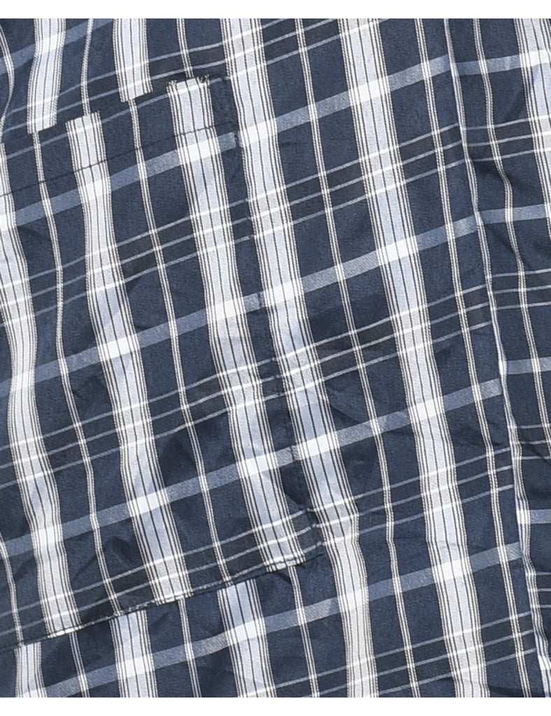 Checked Cropped Kimono - L