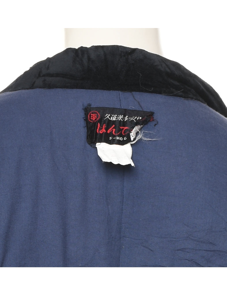 Checked Cropped Kimono - L