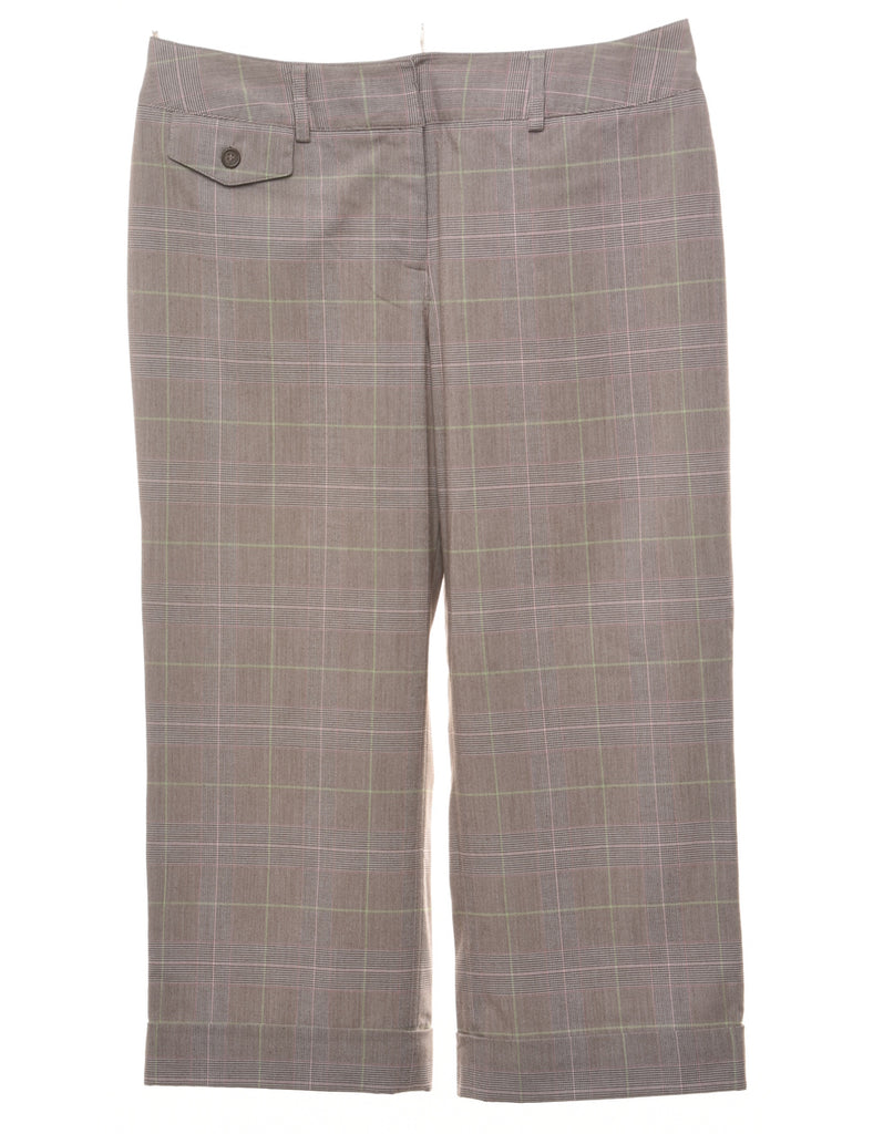 Checked Cropped Pants - W33 L23