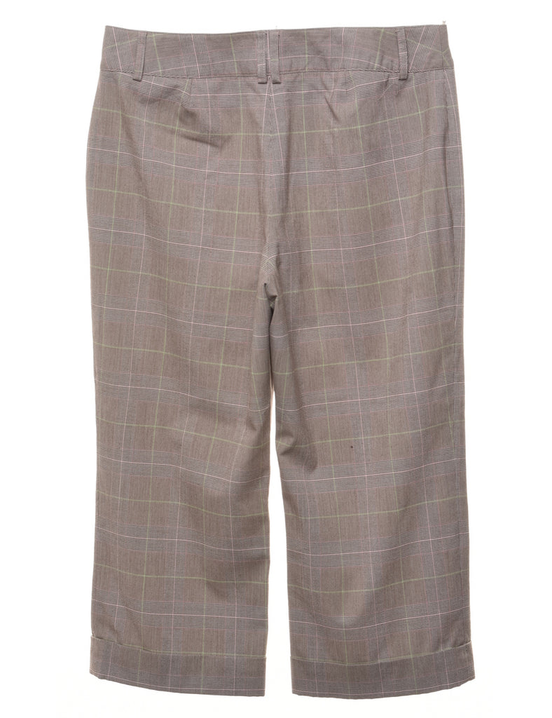 Checked Cropped Pants - W33 L23