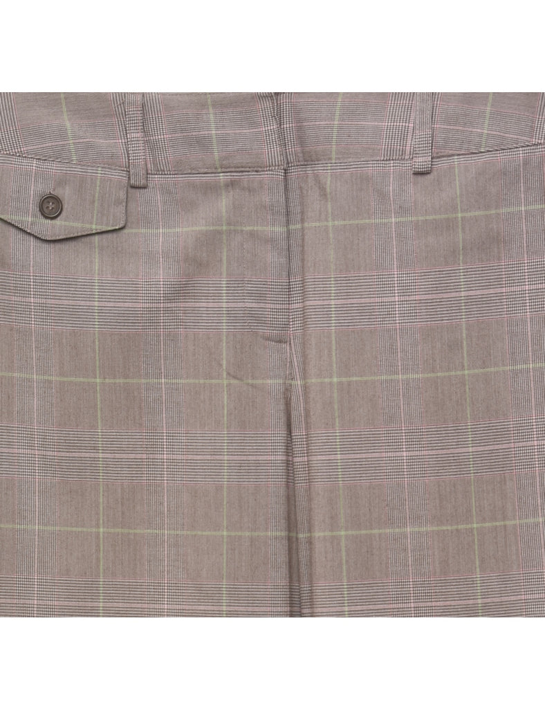 Checked Cropped Pants - W33 L23