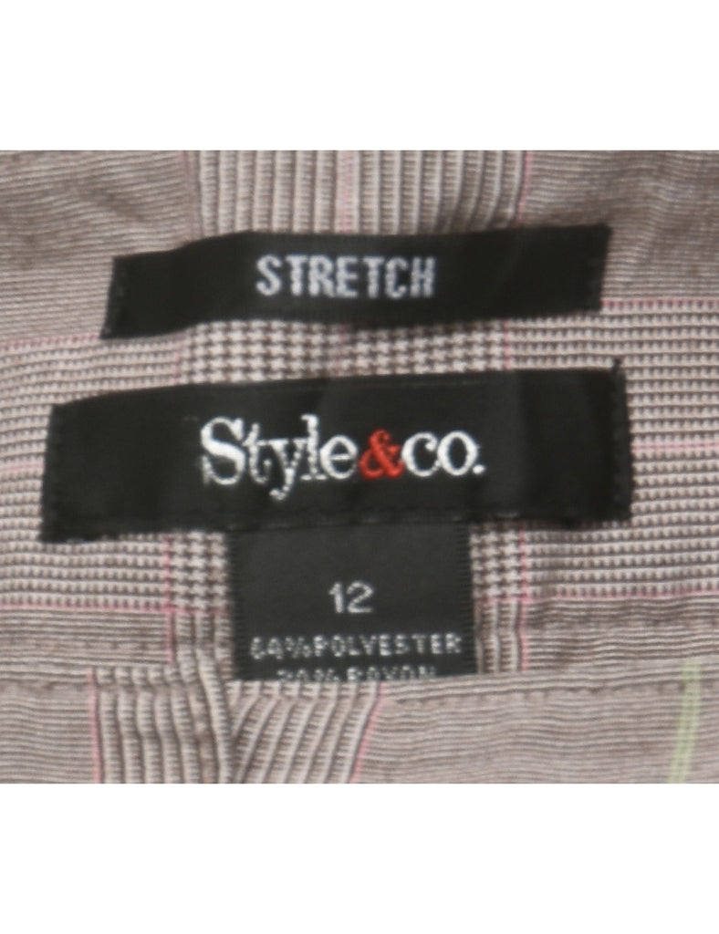 Checked Cropped Pants - W33 L23