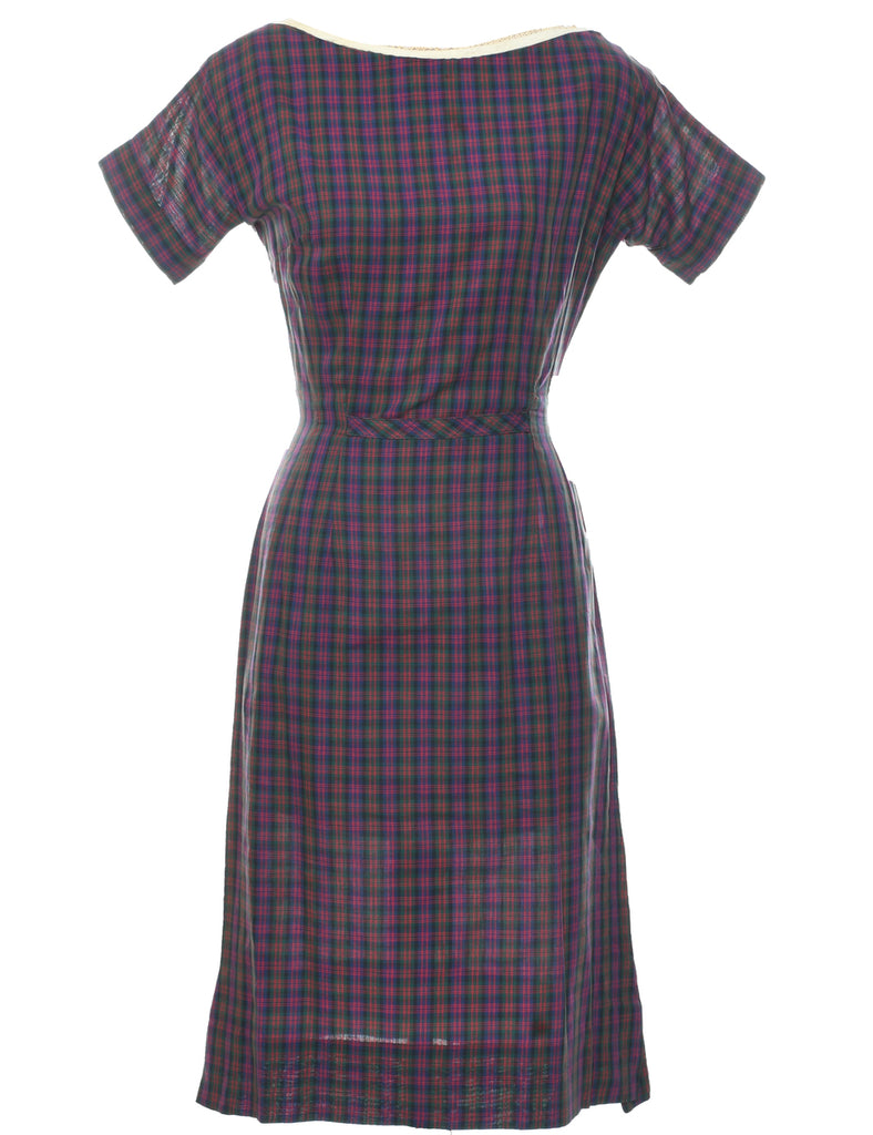 Checked Dress - S