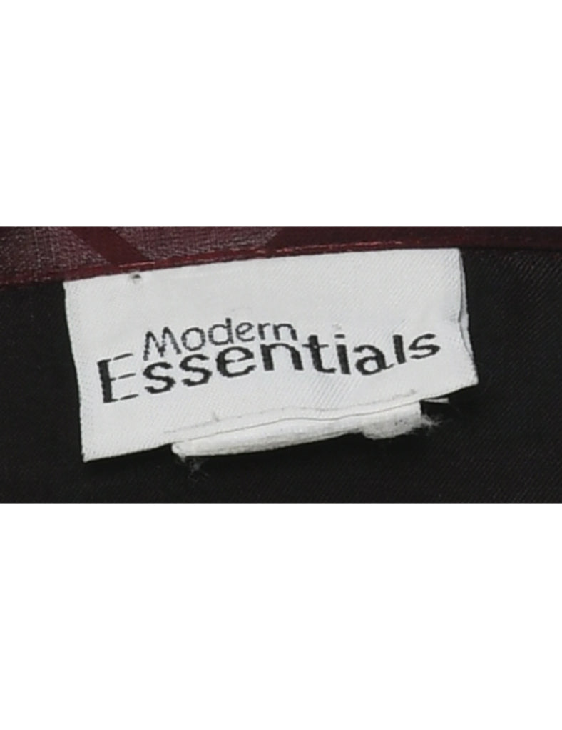 Checked Evening Blouse - L