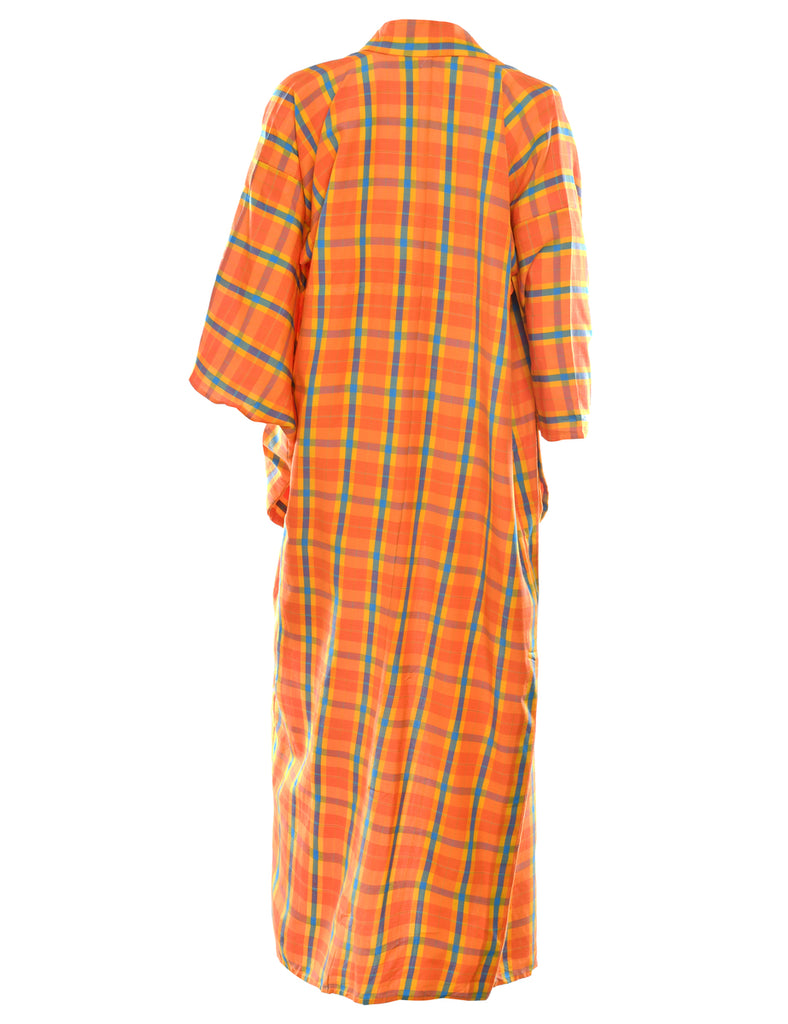 Checked Full Length Kimono - L