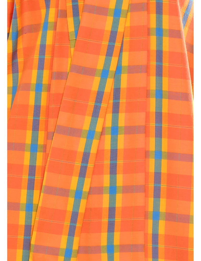 Checked Full Length Kimono - L