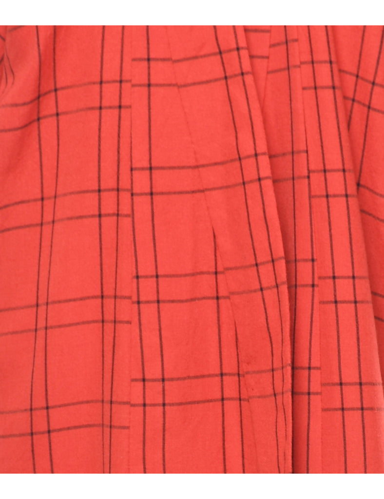 Checked Full Length Kimono - L