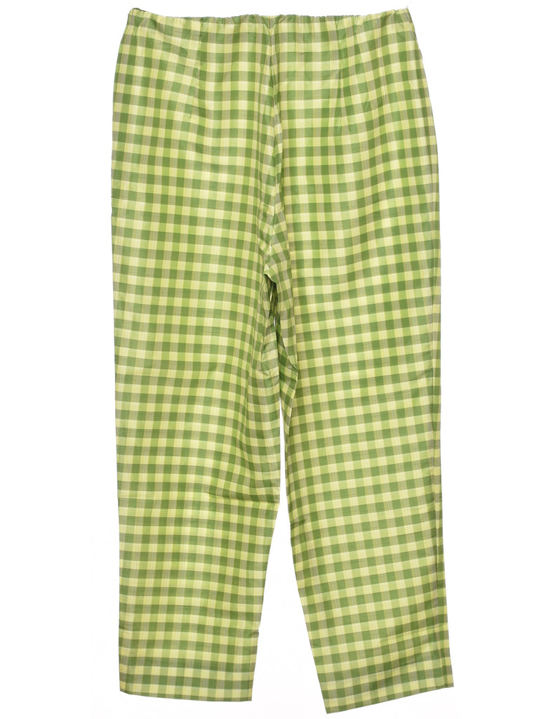 Checked Green Trousers - W34 L28