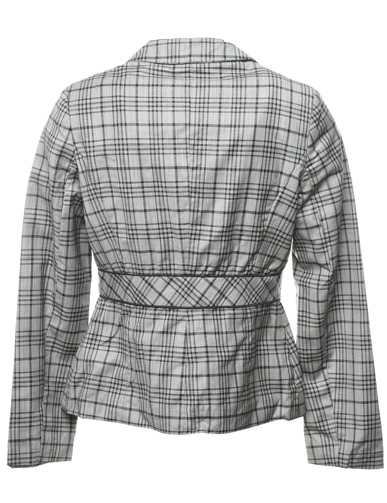 Checked Grey Blazer - S