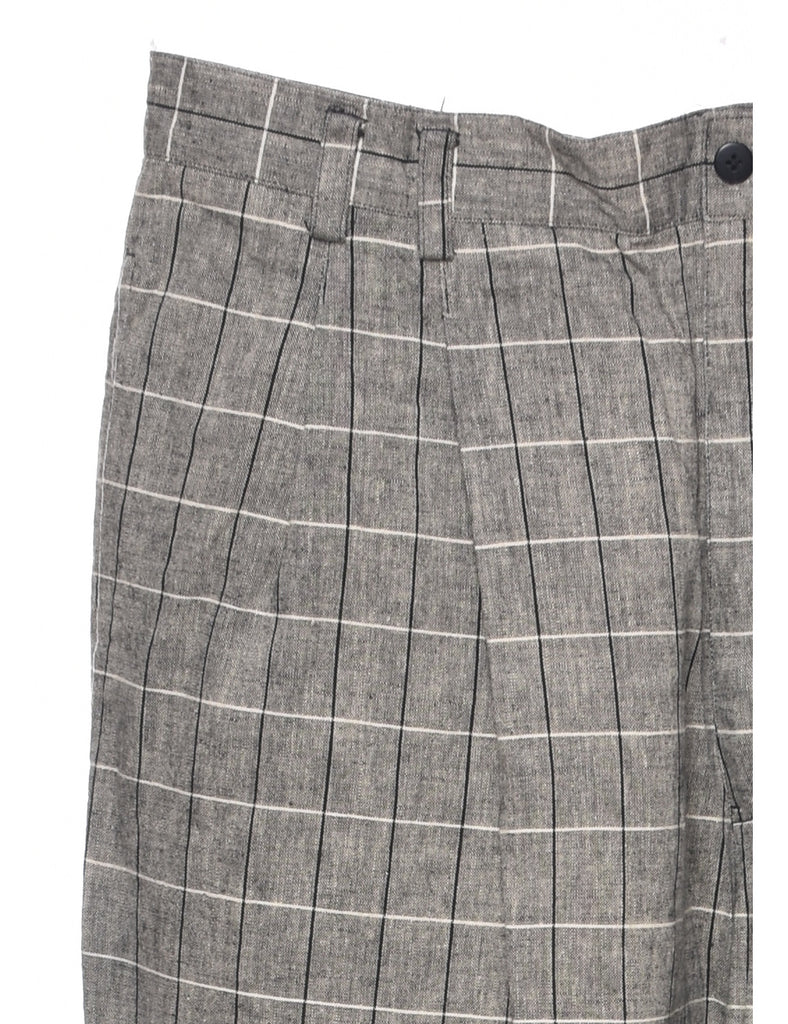 Checked Grey Trousers - W33 L30